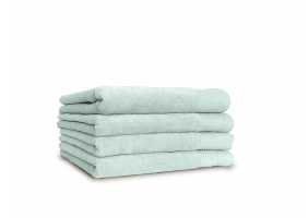 LINNICK Diamond Velours Handdoek 100% Katoen 60x110cm - soft green - Set van 4