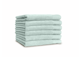 LINNICK Diamond Velours Handdoek 100% Katoen 60x110cm - soft green - Set van 6