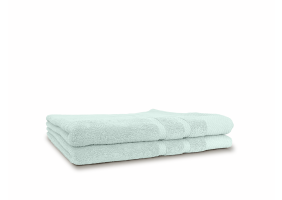 LINNICK Diamond Badstof Badlaken 100% Katoen 70x140cm - soft green - set van 2
