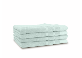 LINNICK Diamond Badstof Badlaken 100% Katoen 70x140cm - soft green - set van 4