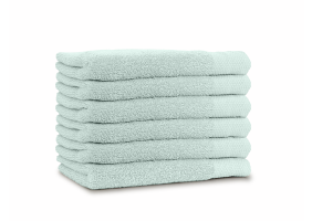 LINNICK Diamond Badstof Handdoek 60x110cm - soft green - set van 6
