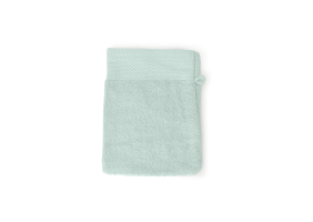 LINNICK Diamond Badstof Washand 100% Katoen 16x21cm - soft green - set van 12