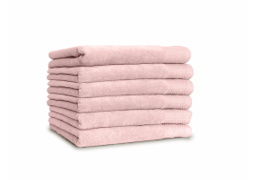 LINNICK Diamond Velours Handdoek 100% Katoen 60x110cm - light pink - Set van 6