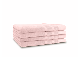 LINNICK Diamond Badstof Badlaken 100% Katoen 70x140cm - light pink - set van 4