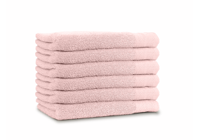 LINNICK Diamond Badstof Handdoek 60x110cm - light pink - set van 6