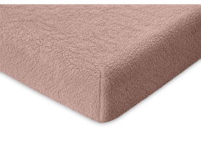 Eleganzzz Hoeslaken Teddy Pluche 35cm Hoekhoogte - light pink