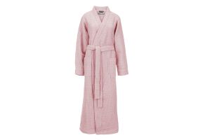 LINNICK Sauna Badjas Wafel Katoen Kuitlengte - light pink