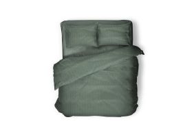 Eleganzzz Dekbedovertrek Hotel Kwaliteit Satijn Streep - olive green