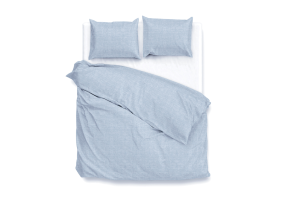 Zo Home Dekbedovertrek Katoen Lino Linnen Look - sky blue