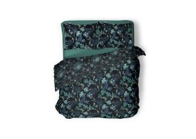 LINNICK Dekbedovertrek Katoen Midnight Forest - black