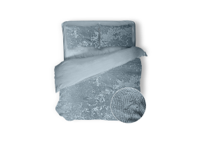Eleganzzz Dekbedovertrek 3D Embossed Velvet Wave - mineral green
