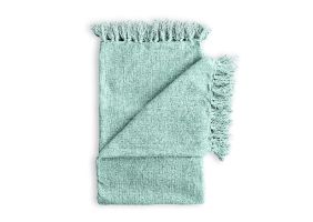 Zo Home Flanel Fleece Plaid Ciniglia - mint green - 140x200
