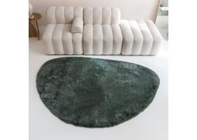 Grandstone Rabbit Fur Vloerkleed Stone - mosgroen