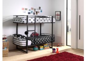 Vipack Oscar Stapelbed 90x200 - zwart