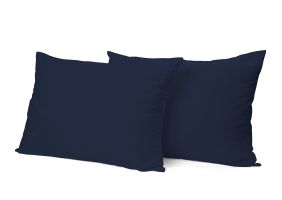 Eleganzzz Kussensloop Hotelsluiting Perkal Katoen - donker blauw 60x70cm