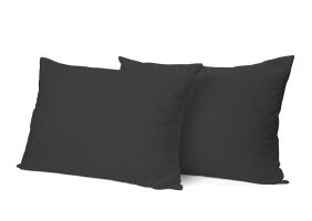 Eleganzzz Kussensloop Hotelsluiting Perkal Katoen - antraciet 60x70cm