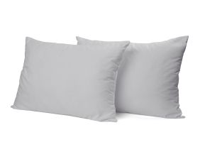 Eleganzzz Kussensloop Hotelsluiting Perkal Katoen - licht grijs 60x70cm