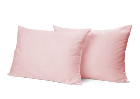 Eleganzzz Kussensloop Hotelsluiting Perkal Katoen - roze 60x70cm