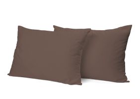 Eleganzzz Kussensloop Hotelsluiting Perkal Katoen - taupe 60x70cm