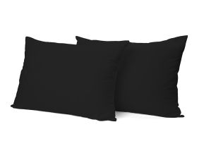 Eleganzzz Kussensloop Hotelsluiting Perkal Katoen - zwart 60x70cm