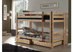 Vipack Pino Stapelbed met Lades - naturel