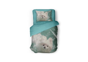 Eleganzzz Kinder Dekbedovertrek Micropercal Pommelien - green 140x200/220cm