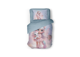 Eleganzzz Kinder Dekbedovertrek Micropercal Princess Nights - multi 140x200/220cm