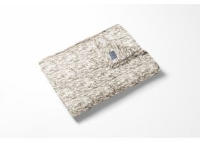 LINNICK Flanel Fleece Deken Bont Rabbit - naturel - 140x200cm