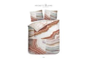 Heckett Lane Dekbedovertrek Katoen Satijn Kimi - Terra Rose 260x200/220cm