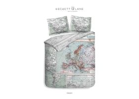 Heckett Lane Dekbedovertrek Katoen Satijn Greyson - crystal blue 260x200/220cm
