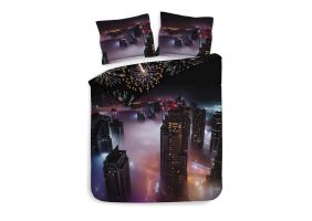 Heckett Lane Dekbedovertrek Katoen Twill Amira - zwart