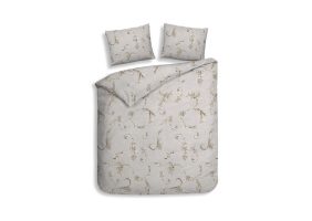 Heckett Lane Dekbedovertrek Flanel Rosalie - grey