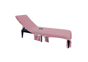 LINNICK Strandlaken Ligbed Handdoek Microvezel 75x215cm (3 in 1) - rosé