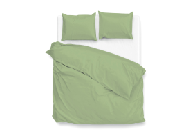 Zo Home Dekbedovertrek Katoen Satijn Satinado Uni - sage green