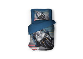 Eleganzzz Kinder Dekbedovertrek Micropercal Speed King - blue 140x200/220cm