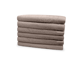 Eleganzzz Badstof Handdoek 100% Katoen 50x100cm - taupe - Set van 6