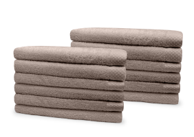 Eleganzzz Badstof Badlaken 100% Katoen 70x140cm - taupe - Set van 12