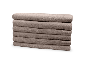 Eleganzzz Badstof Badlaken 100% Katoen 70x140cm - taupe - Set van 6