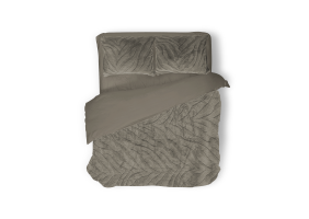 Eleganzzz Dekbedovertrek Jacquard Rabbit Fur - taupe grey