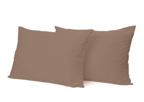 Eleganzzz Kussensloop Hotelsluiting Perkal Katoen - taupe 60x70cm