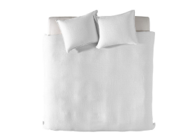 Yellow Dekbedovertrek Mousseline Katoen Garza - bright white