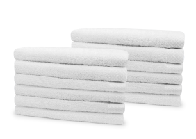Eleganzzz Badstof Badlaken 100% Katoen 70x140cm - white - Set van 12