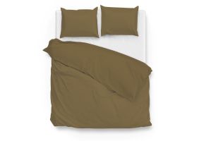 Zo Home Dekbedovertrek Katoen Velluto - cognac brown 260x200/220cm