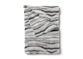 Zo Home Flanel Fleece Plaid Siberian White tiger - grey - 140x200cm
