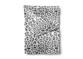 Zo Home Flanel Fleece Plaid Snow Leopard - grey - 140x200cm