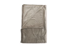 Zo Home Flanel Fleece Plaid Cara - shady sand - 140x200