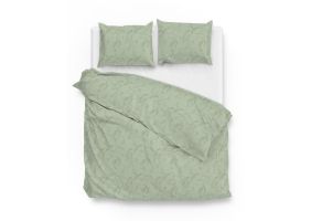 Zo Home Dekbedovertrek Katoen Satijn Fiori di - foam green 200x200/220cm