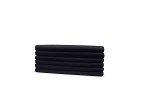 Eleganzzz Badstof Gastendoek 100% Katoen 30x50cm - black - set van 6