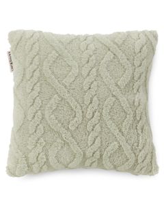 Descanso Teddy Jacquard Sierkussen  - light sage 40x40cm