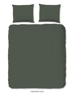 Pure Dekbedovertrek Micropercal Uni - olive green
